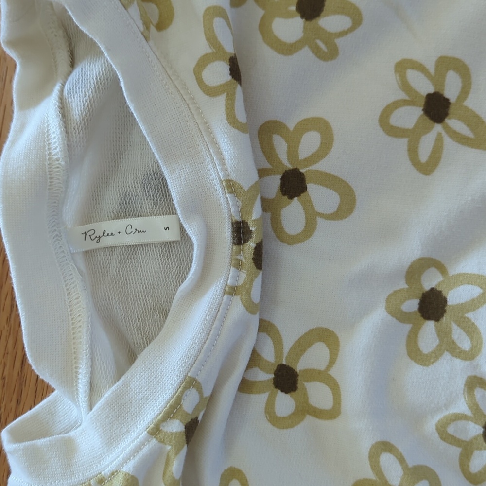 Rylee + Cru Cream and Yellow Floral Long Sleeve Sweatshirt - Picture 2 of 3